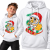 BLUZA Z KAPTUREM  ŚWIĄTECZNA BABY SANTA
